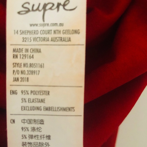 Red strapless Jumpsuit - Picture 5 of 5